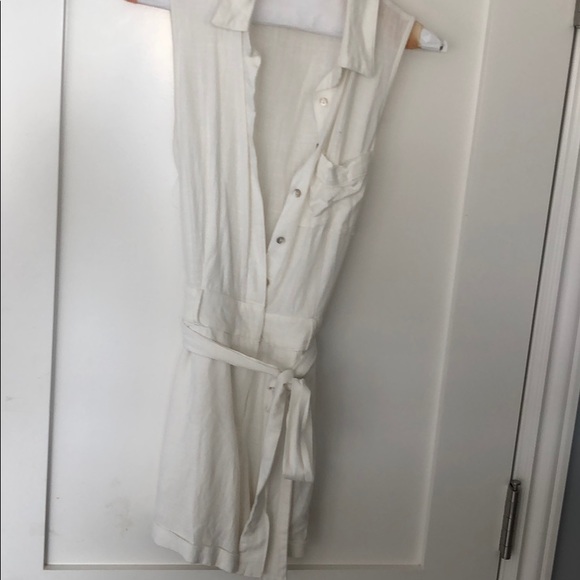 yours truly white linen romper - Picture 2 of 4